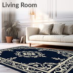 Classic Floral Medallion Frame Design Rug