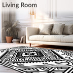 Bold Geometric Star Motif Rug