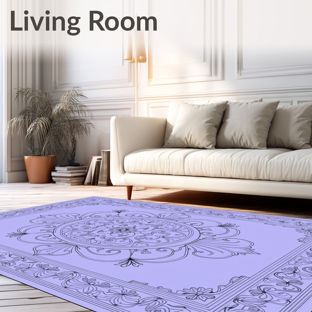 Ornate Floral Mandala Pattern Rug