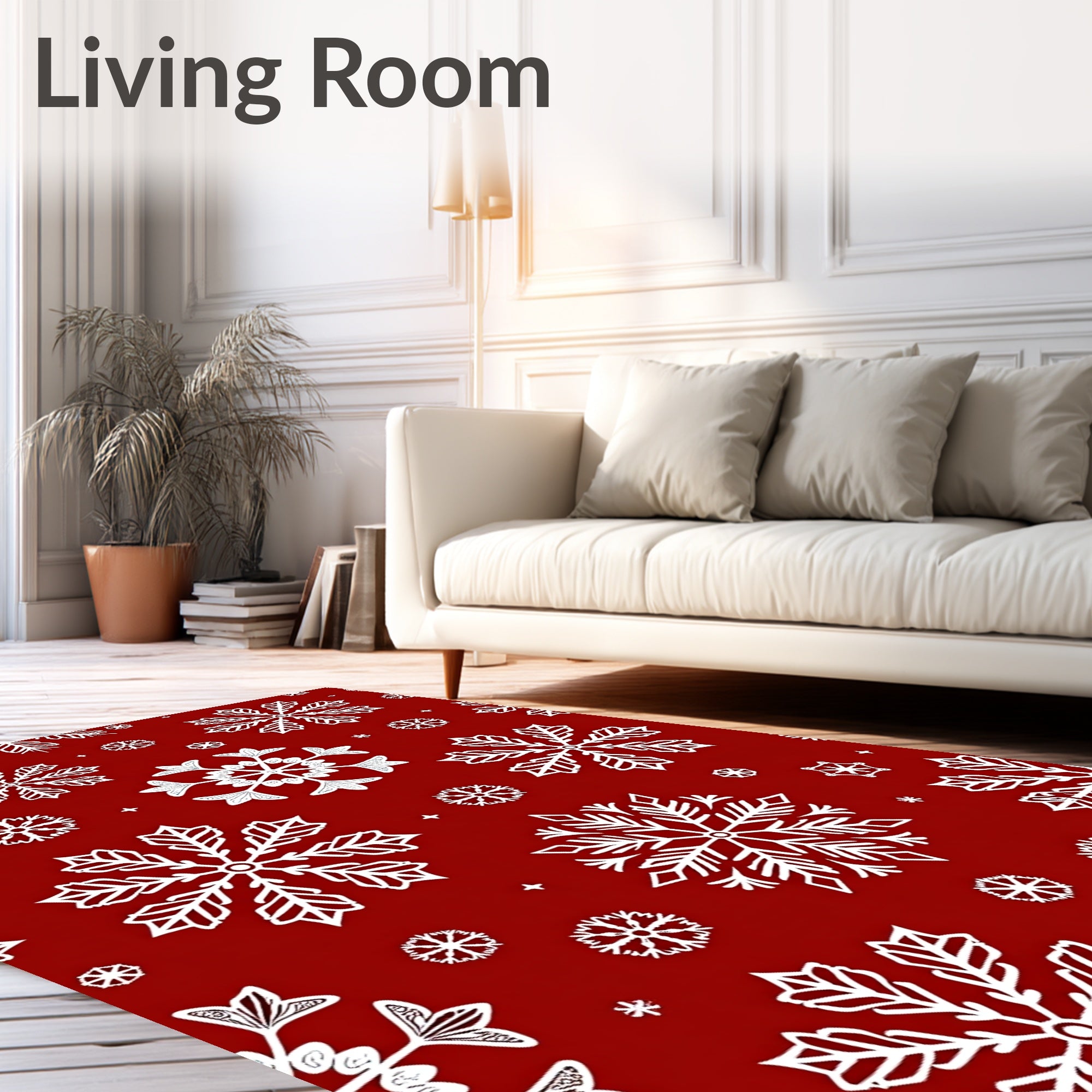 Winter Snowflakes Pattern Rug