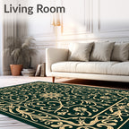 Elegant Floral Scrollwork Design Rug