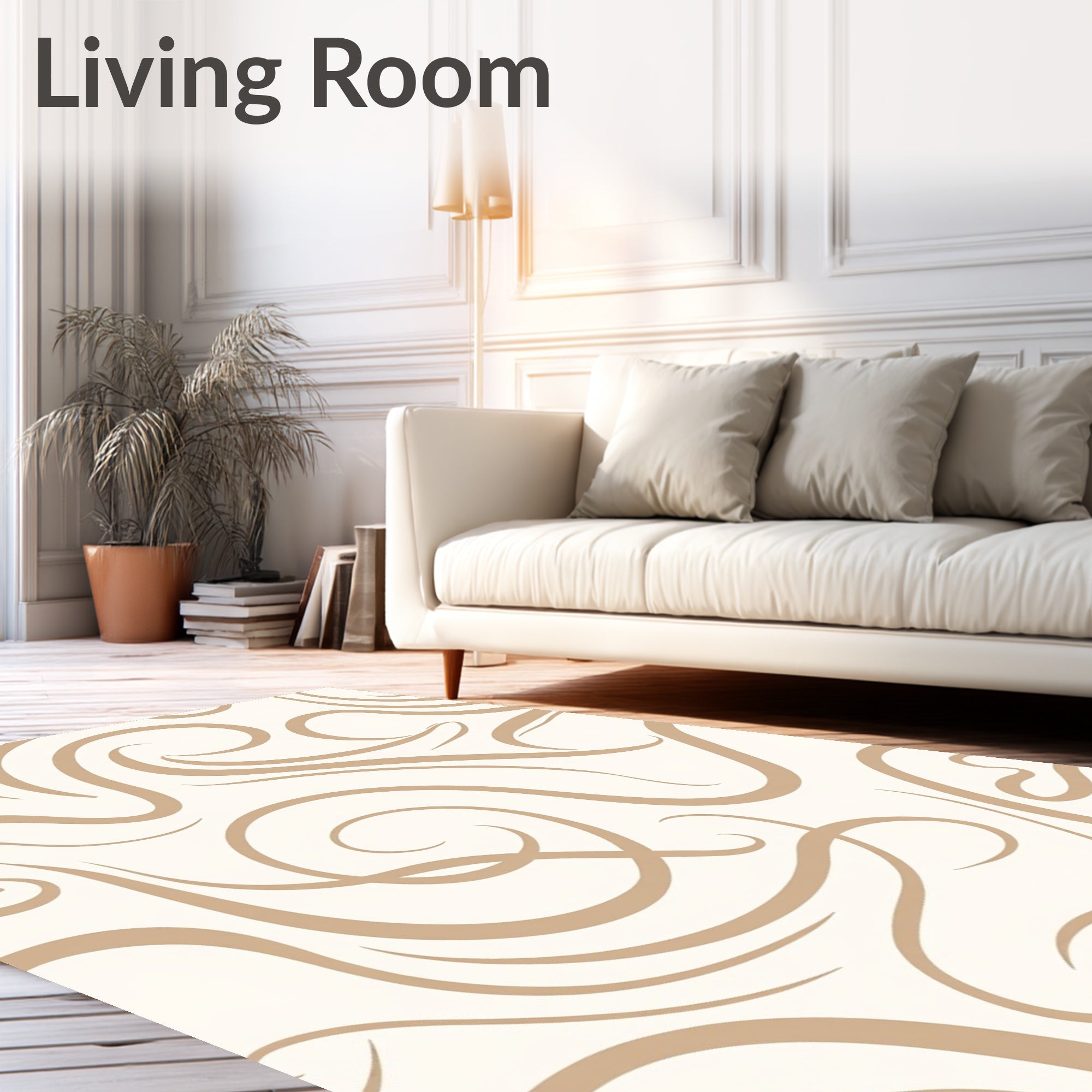 Soft Swirl Pattern For Area Decor Rug