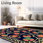 Art Nouveau Floral Swirls Rug