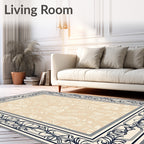 Art Nouveau Floral Border Rug