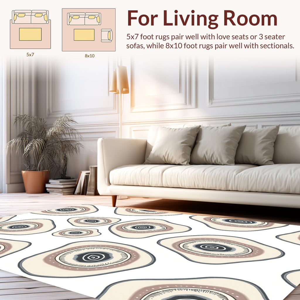 Abstract Organic Eye Pattern Rug