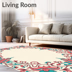 Ornate Floral Vines Pattern Rug