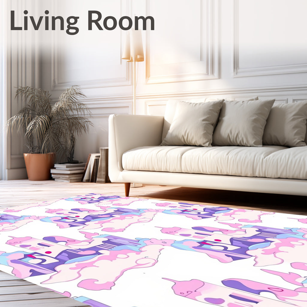 Dreamy Cloud Castle Pattern Rug