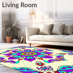Vibrant Floral Mandala Design Rug