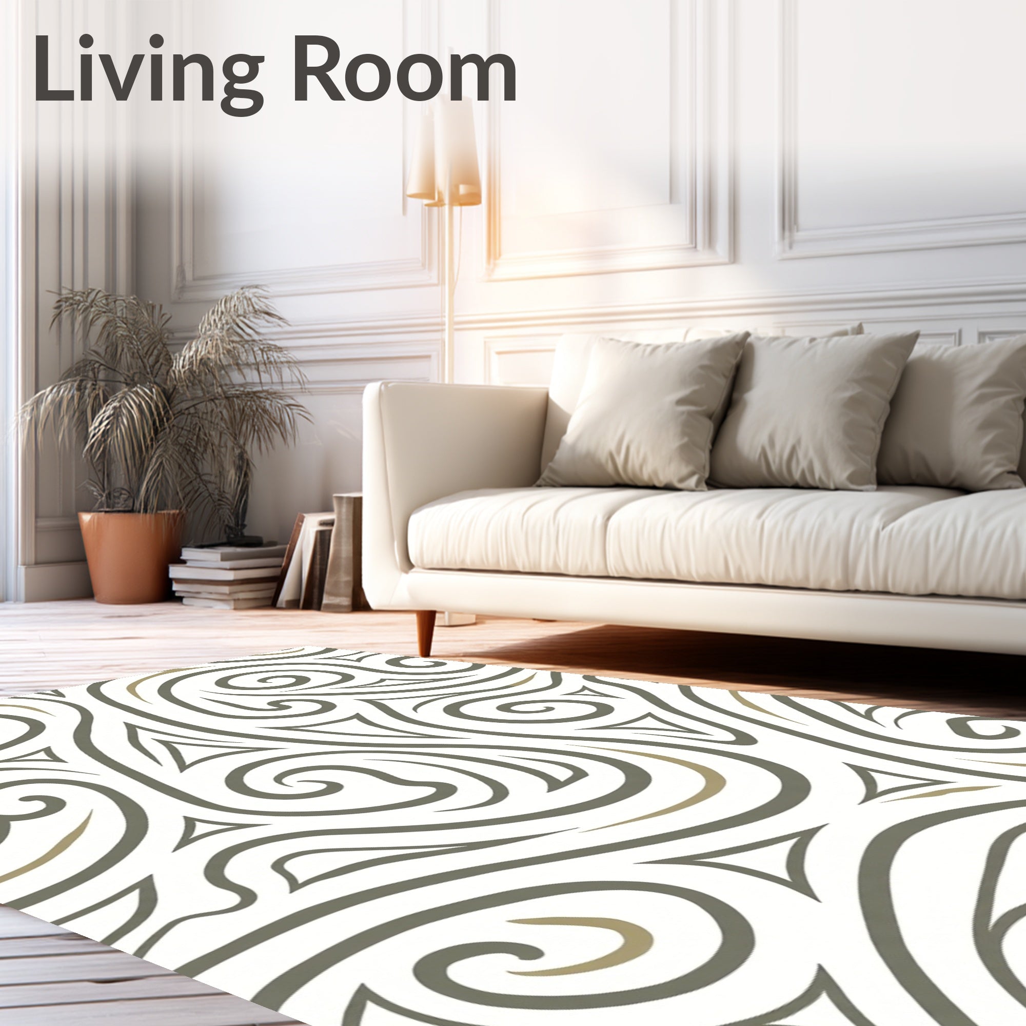 Subtle Swirl Triangle Pattern Rug