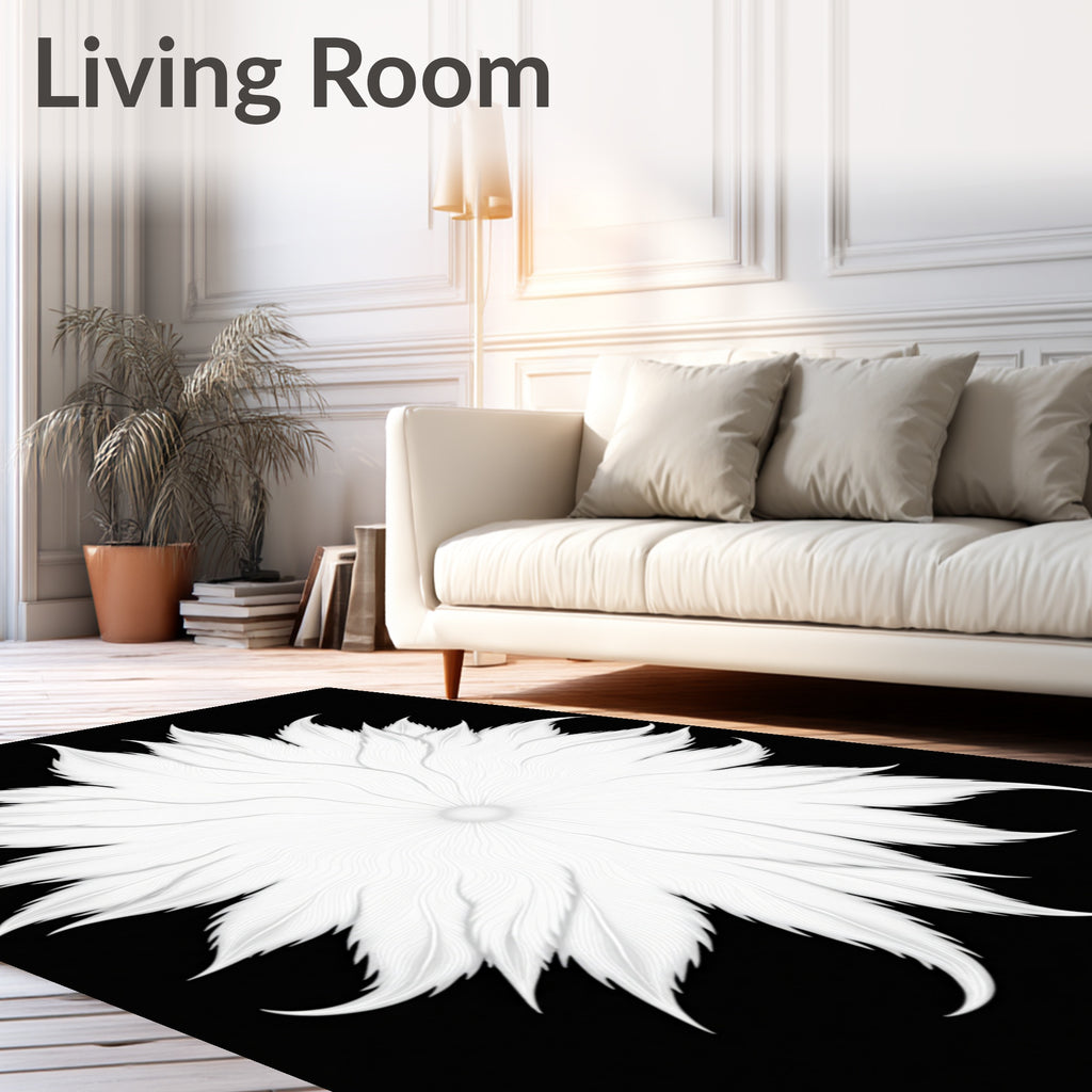 Delicate Feather Radiance Pattern Rug