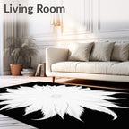 Delicate Feather Radiance Pattern Rug