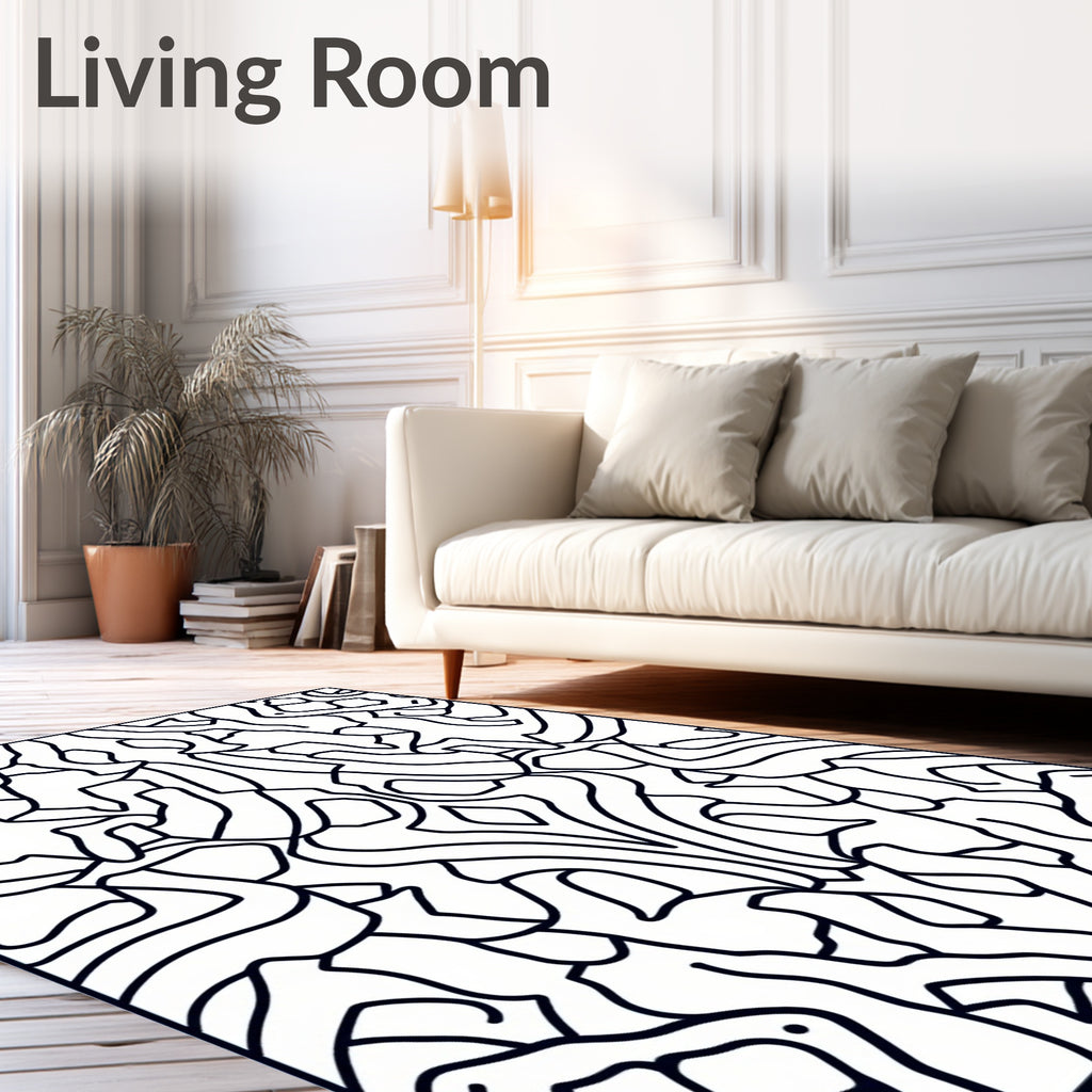 Organic Flow Symmetry Pattern Rug