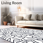 Organic Flow Symmetry Pattern Rug