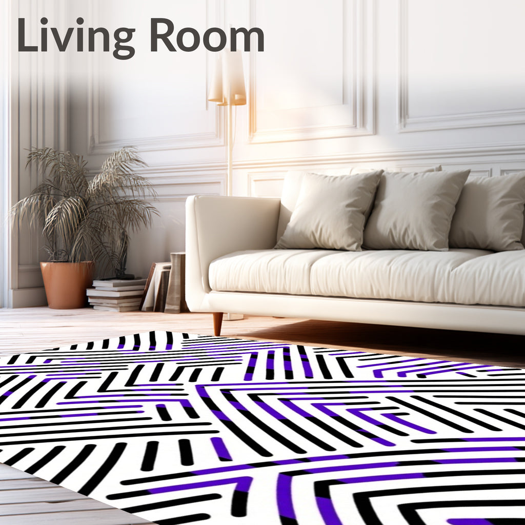 Modern Intersecting Lines Design Rug