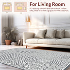 Intricate Maze Geometric Pattern Rug