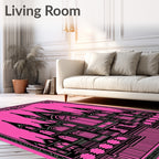 Gothic Castle Ornate Design Rug