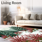 Winter Evergreen Forest Scenic Path Rug