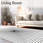 Concentric Square Tunnel Design Rug