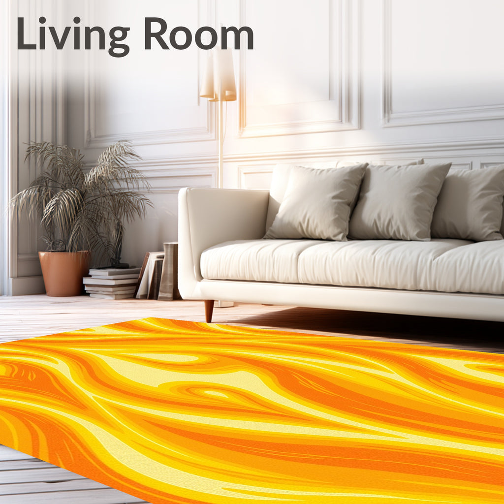 Dynamic Flames Pattern Rug