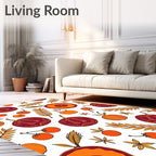 Warm Autumn Harvest Fruit Pattern Rug