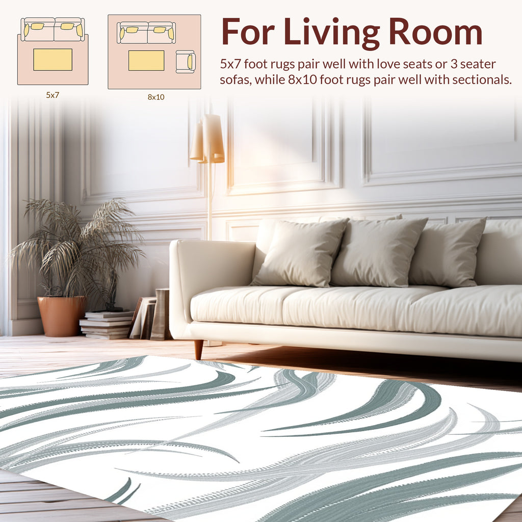 Textured Brushstroke Flow Design Rug