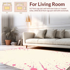 Abstract Pink Splatter Burst Rug