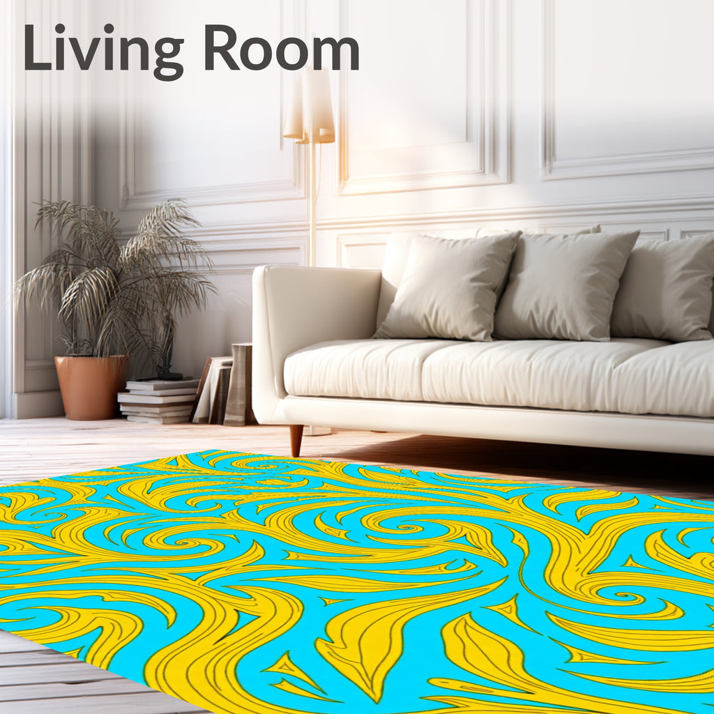 Sunny Swirls Leafy Trails Rug