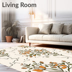 Vintage Floral Sketch Vines Rug
