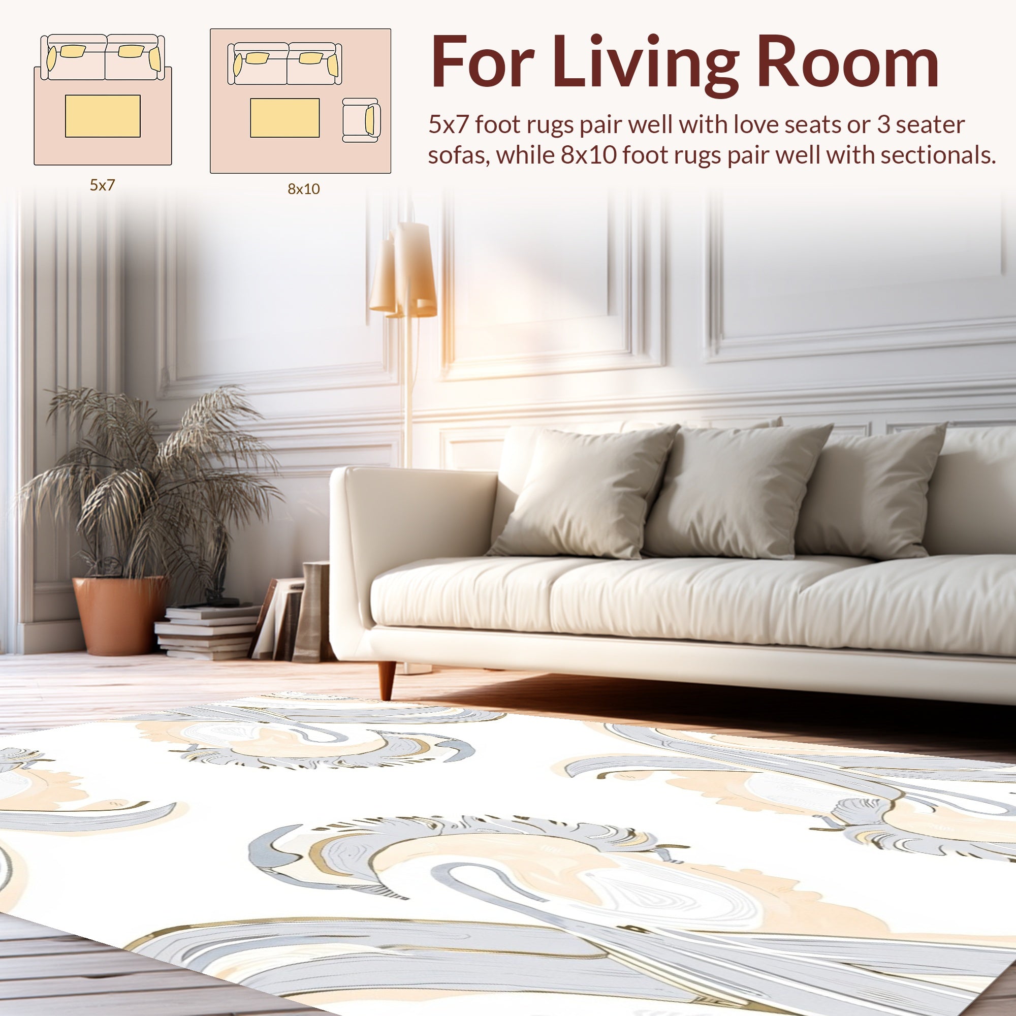 Abstract Swirl Ribbon Pattern Design Rug