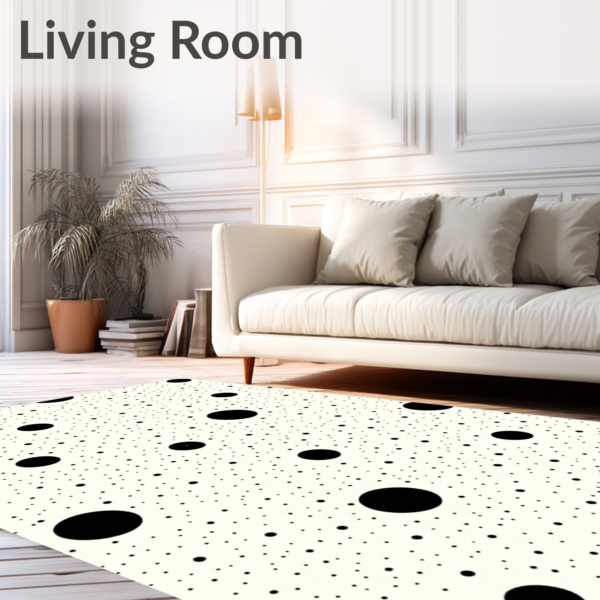 Scattered Circles Modern Pattern Rug
