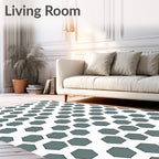 Geometric Hexagon Pattern Design Rug