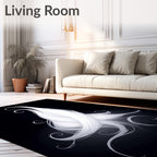 Abstract Swirls Strands Design Rug