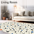 Abstract Polka Dot Speckle Pattern Rug