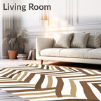 Chevron Inspired Patterned Earth Tones Rug