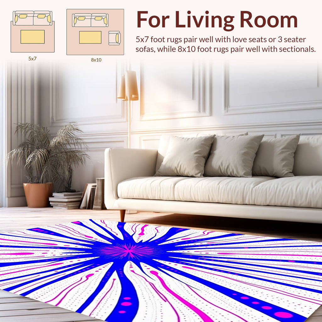 Vibrant Energy Burst Design Rug