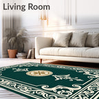 Elegant Scrollwork Floral Motif Rug