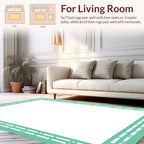 Geometric Stripe Border Design Rug