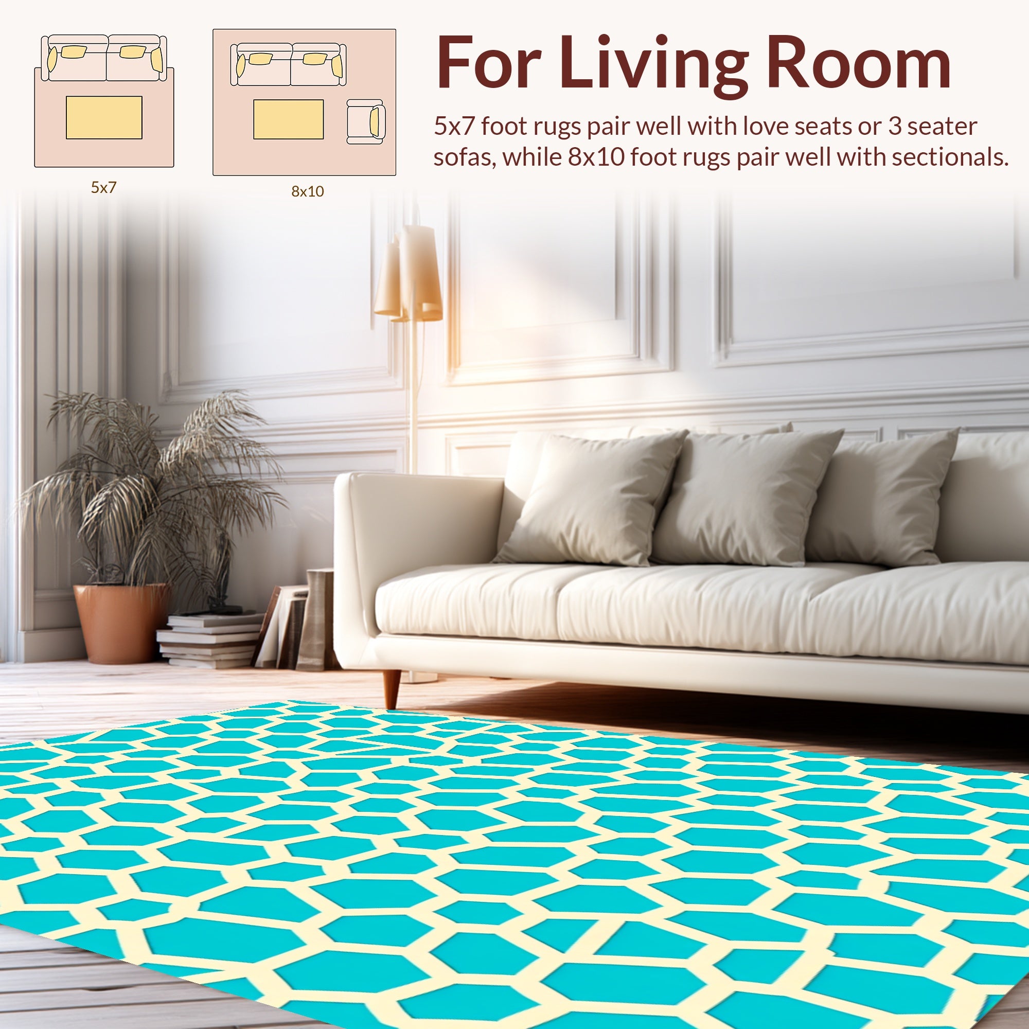 Geometric Abstract Network Pattern Rug