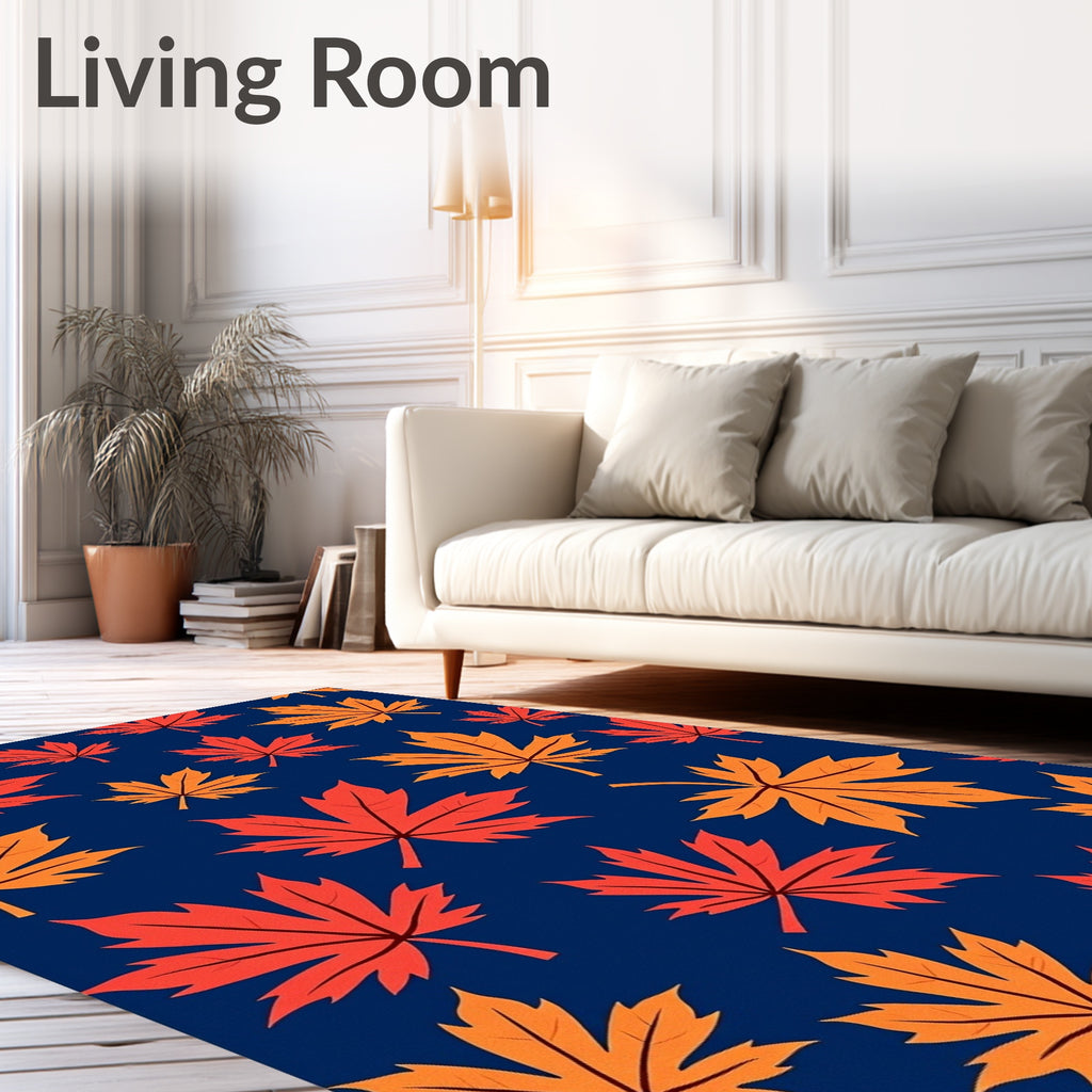 Autumn Leaves Pattern Rug