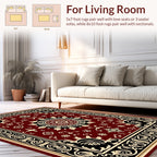 Ornate Floral Borders Traditional Rug