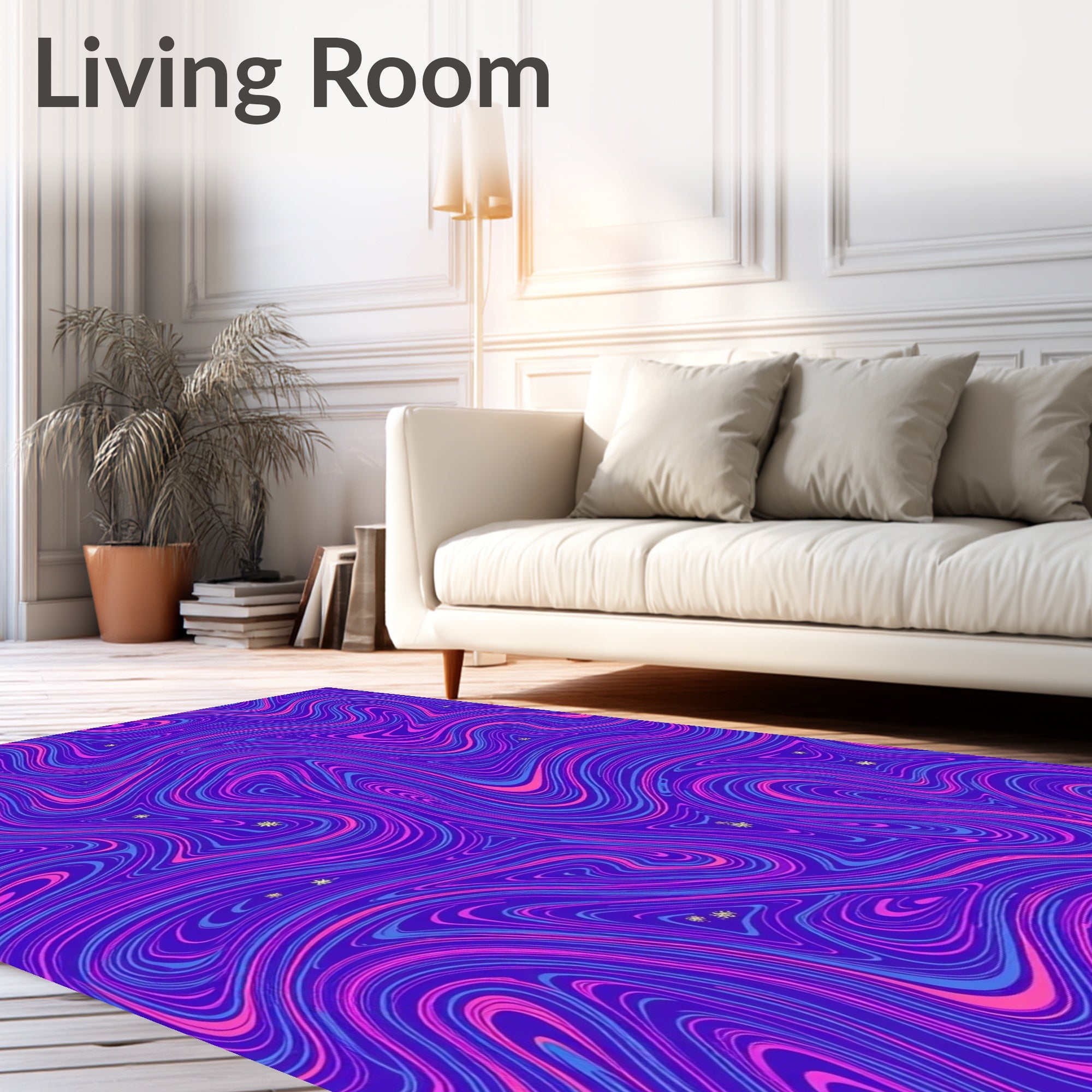 Psychedelic Swirl Pattern Rug