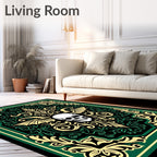Dark Skull Vintage Floral Rug