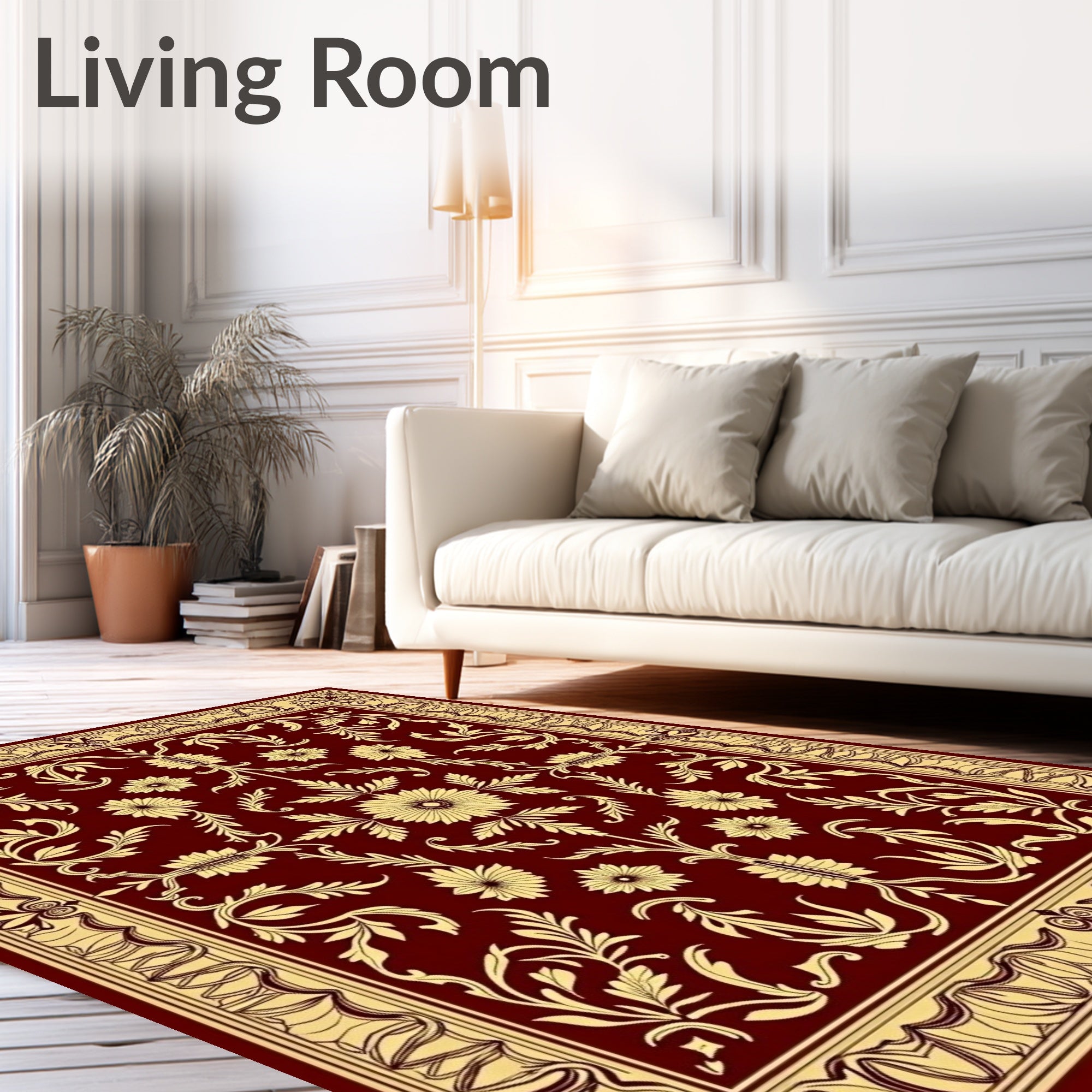 Rich Floral Motif Vintage Design Rug