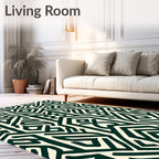 Tribal Linear Geometric Pattern Rug