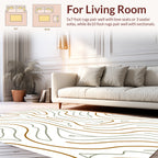 Organic Contour Lines Pattern Rug