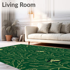 Forest Owl Branch Pattern Design Rug
