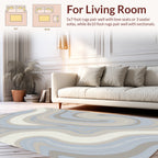 Modern Swirl Abstract Art Rug