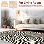 Bold Abstract Wavy Stripe Rug