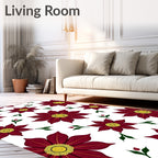 Bold Floral Pattern Design Rug