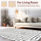 Modern Abstract Maze Line Art Rug